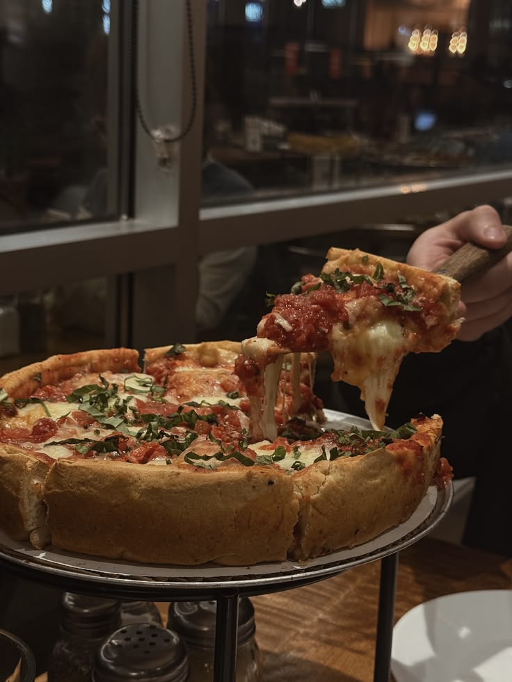 Deep-dish pizza